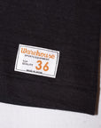 WARE HOUSE (ウエアハウス)　7分袖フットボールTシャツ　4063　"NO.70"　ブラック