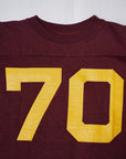 WARE HOUSE (ウエアハウス)　7分袖フットボールTシャツ　4063　"NO.70"　ボルドー