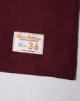 WARE HOUSE (ウエアハウス)　7分袖フットボールTシャツ　4063　"NO.70"　ボルドー