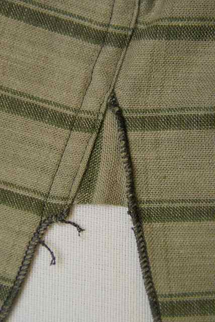 WARE HOUSE (ウエアハウス)　長袖ワークシャツ　3027　"FULL OPEN CHECK SHIRTS"　カーキ