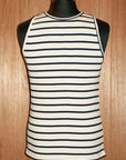 Dapper's (ダッパーズ)　Vヘンリー・タンクトップ　1245　"Classical V-Henley Tank Top"　オフホワイト/ネイビー