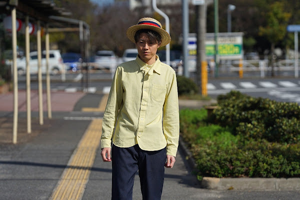 DALEE'S (ダリーズ)　長袖ドレスシャツ　"CALICO.C (キャラコ.C) with COLLER No.2"　クールイエロー
