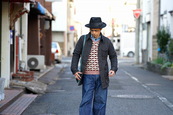 Dapper's (ダッパーズ)　クラシカルワイドブリムハット　1221　"Classic Rabbit Fur Hat"　ブラック
