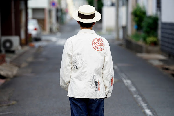 SUGAR CANE (シュガーケーン)　9oz.ツイル・ワークコート　SC15506　"1920's CARTOON WORK COAT"　ナチュラル・ワンウォッシュ