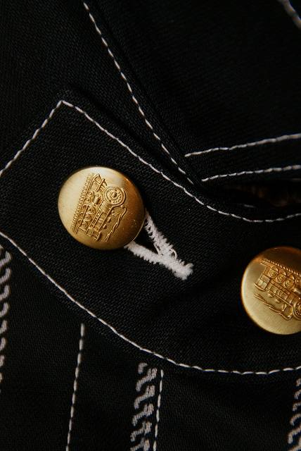 Dapper's (ダッパーズ)　カバーオール　1344　"Classical Railroader Coverall Jacket"　ブラックウォバッシュ・ロープストライプ