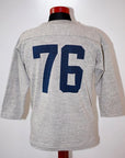 WARE HOUSE (ウエアハウス)　7分袖フットボールTシャツ　4063　"TIOGA HIGH"　杢グレー