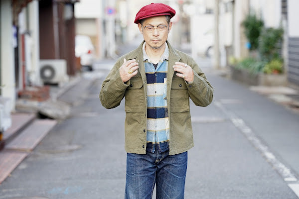 DELUXEWARE (デラックスウエア)　ウールシャツ　MVB-14　"THROUGH WOOL SHIRT"　ブルーチェック