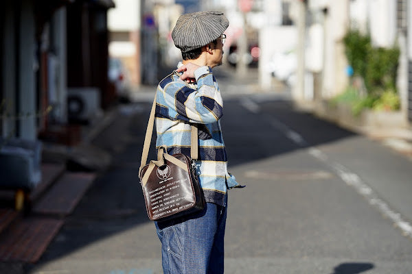 DELUXEWARE (デラックスウエア)　ウールシャツ　MVB-14　"THROUGH WOOL SHIRT"　ブルーチェック