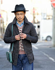 Dapper's (ダッパーズ)　クラシカルワイドブリムハット　1221　"Classic Rabbit Fur Hat"　ブラック
