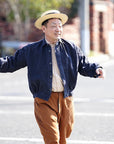 The 2 Monkeys (ザ・トゥーモンキーズ)　リネン・ワークジャケット　TM02454　"French Work Blouse (フレンチワークブラウス)"　ブルーブラック