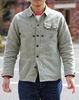 BUZZ RICKSON'S (バズリクソンズ)　ユーティリティーコート　BR15123　"U.S.M.C. M-1944 HERRINGBONE UTILITY JACKET"　オリーブ