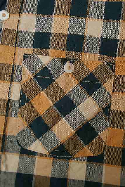 DELUXEWARE (デラックスウエア)　長袖シャツ　LV-17　"THROUGH BLC CHECK"　BLC.イエロー