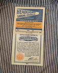 HEAD LIGHT (ヘッドライト)　エンジニアジャケット　HD15237　"11oz. EXPRESS STRIPE VEST(FULL SLEEVES)"　エクスプレスストライプ・ワンウォッシュ
