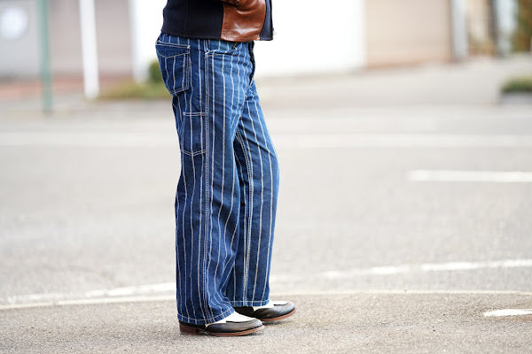 Dapper's (ダッパーズ)　ワークパンツ　1270　"Classical Railroader Work Pants"　インディゴウォバッシュ・ロープストライプ