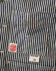 HEAD LIGHT (ヘッドライト)　エンジニアジャケット　HD15237　"11oz. EXPRESS STRIPE VEST(FULL SLEEVES)"　エクスプレスストライプ・ワンウォッシュ