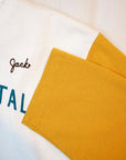 Pherrow's (フェローズ)　7分袖フットボールTシャツ　22S-PBUT1　"CONTINENTAL GAS CO."　ホワイト×イエロー