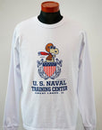 BUZZ RICKSON'S (バズリクソンズ) × PEANUTS (ピーナッツ)　長袖スヌーピーTシャツ　BR69276　"U.S.NAVAL TRAINING CENTER"　ホワイト