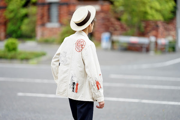 SUGAR CANE (シュガーケーン)　9oz.ツイル・ワークコート　SC15506　"1920's CARTOON WORK COAT"　ナチュラル・ワンウォッシュ