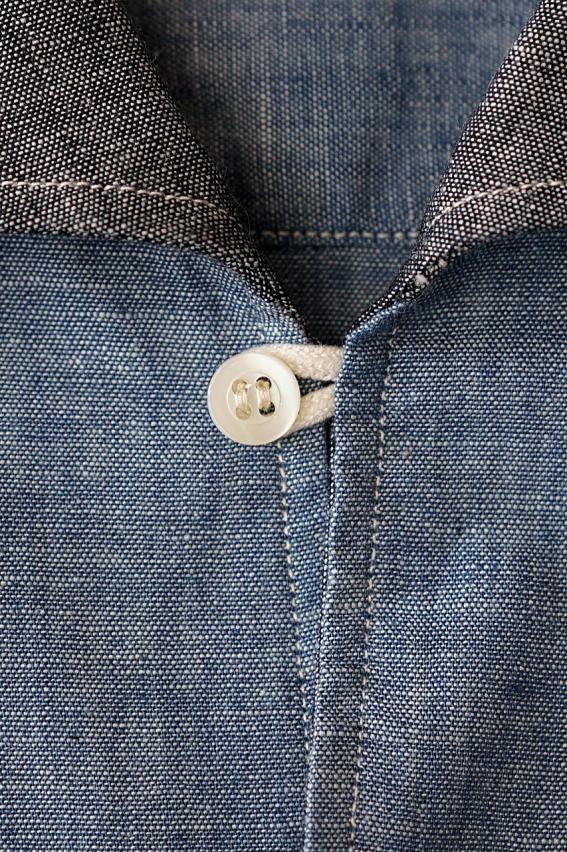 WARE HOUSE (ウエアハウス)　半袖オープンカラーシャツ　3091　"S/S OPEN COLLAR SHIRTS"　コンビシャンブレー
