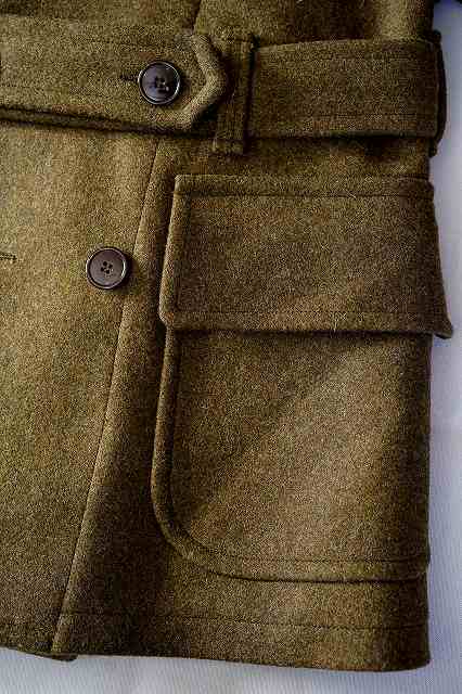 BUZZ RICKSON'S (バズリクソンズ)　ウールブランケットコート　BR15139　"OVERCOAT, SHORT, WOOL　Type M-1926"　オリーブ