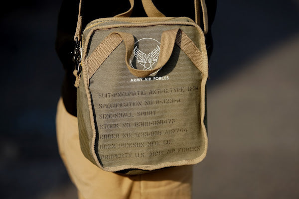 BUZZ RICKSON'S (バズリクソンズ)　H.B.T.ショルダーバッグ　BR02833　"SUIT-PNEUMATIC ANTI-G, TYPE G-3A H.B.T. BAG"　オリーブ