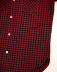 DELUXEWARE (デラックスウエア)　長袖シャツ　LV-24　"THROUGH GINGHAM CHECK"　レッド×ネイビー