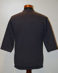 DALEE'S (ダリーズ)　6分袖ヘンリーネックTシャツ　"Rail Nit (レイルニット)"　...RAIL ROAD KNIT　DS.ネイビー