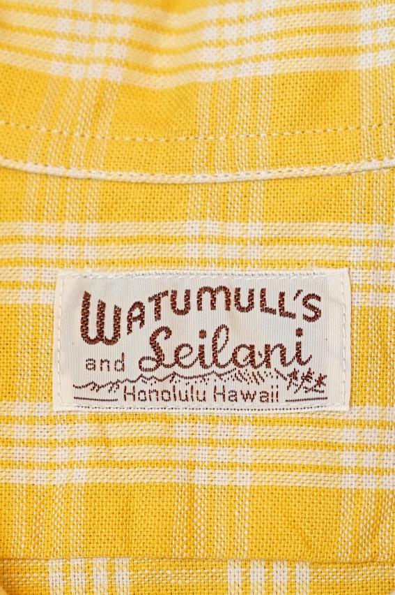 SUN SURF Special Edition (サンサーフ・スペシャルエディション)　半袖パラカシャツ　SS39127　"WATUMULL'S PALAKA CHECK SHIRT"　イエロー
