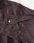 Dapper's (ダッパーズ)　リネン・プルオーバーシャツ　1623　"Round Placket Miners Pullover Shirts"　グレープ
