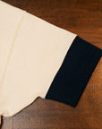Dapper's (ダッパーズ)　ボーダーTシャツ　1247　"Three Lines Border Print Crewneck Tee"　クリーム/ネイビー