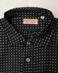 SUGAR CANE (シュガーケーン)　長袖ワークシャツ　SC28282　"4oz. SATEEN PRINT WORK SHIRT"　ブラック
