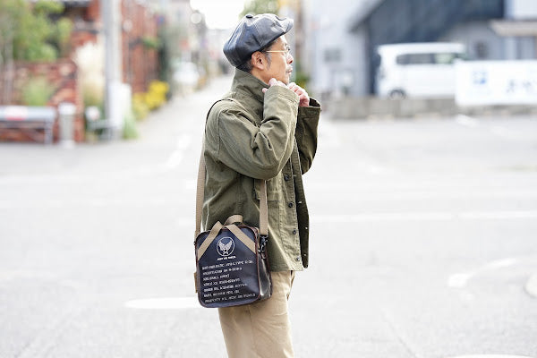 Dapper's (ダッパーズ)　レザーキャスケット　1669　"40’s Style Classic Horsehide Leather Casquette"　R.ブラック (ブラウンベース)