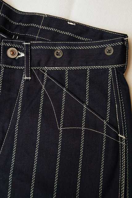 Dapper's (ダッパーズ)　ワークパンツ　1270　"Classical Railroader Work Pants"　インディゴウォバッシュ・ロープストライプ