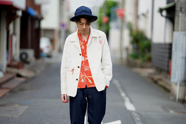 SUN SURF (サンサーフ)　長袖ハワイアンシャツ　SS29205　"SOUTH SEA OUTRIGGER"　レッド
