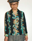 SUN SURF (サンサーフ)　長袖ハワイアンシャツ　SS28016　"KAHILI GINGER"　ブラック