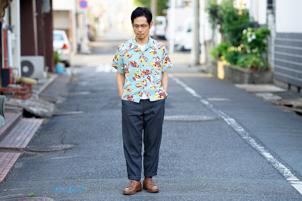UES (ウエス)　ラマヤーナ・VネックTシャツ　65RV　ホワイト