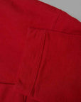 DALEE'S (ダリーズ)　6分袖ヘンリーネックTシャツ　"Rail Nit (レイルニット)"　...RAIL ROAD KNIT　レッド
