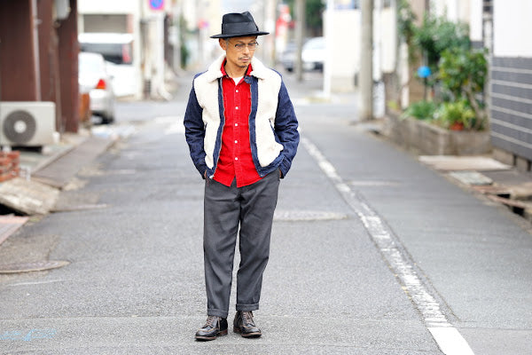 シュガーケーン×ミスターフリーダム　コーデュロイ・ウエスタンシャツ　SC28946　"MFSC "HOOPER" CORDUROY DUDE RANCHER"　レッド