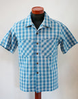 SUN SURF Special Edition (サンサーフ・スペシャルエディション)　半袖パラカシャツ　SS39127　"WATUMULL'S PALAKA CHECK SHIRT"　ブルー
