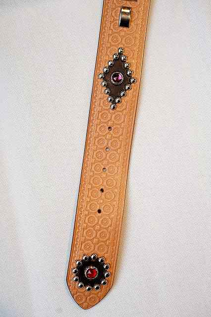 Dapper's(ダッパーズ) × ACE WESTERN BELTS(エースウエスタンベルト)　スタッズベルト　1488B　"Denver 1930’s Style Studs Belt"　ラセット