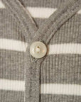 Dapper's (ダッパーズ)　Vヘンリー・タンクトップ　1245　"Classical V-Henley Tank Top"　グレー/ホワイト