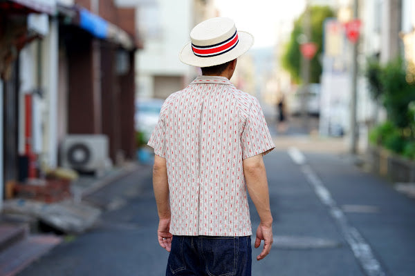 ADJUSTABLE COSTUME (アジャスタブルコスチューム)　ボーターハット (カンカン帽)　AHT-007　"Panama Boater Hat"　トリコロール