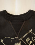 BUZZ RICKSON'S (バズリクソンズ) × PEANUTS (ピーナッツ)　セットイン・クルーネックスウェット　BR69274　"U.S.NAVY"　ブラック