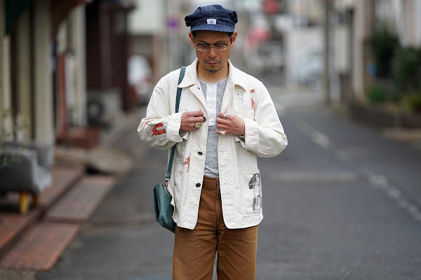 SUGAR CANE (シュガーケーン)　9oz.ツイル・ワークコート　SC15506　"1920's CARTOON WORK COAT"　ナチュラル・ワンウォッシュ