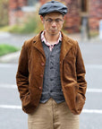 Dapper's (ダッパーズ)　レザーキャスケット　1669　"40’s Style Classic Horsehide Leather Casquette"　R.ブラック (ブラウンベース)