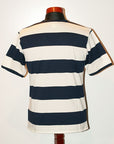 JELADO (ジェラード)　Vネック・ボーダーTシャツ　AG11218　"Club Tee"　ネイビー×ホワイト