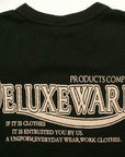 DELUXEWARE (デラックスウエア)　長袖サーマルTシャツ　MILC-04　"DELUXE"　ブラック