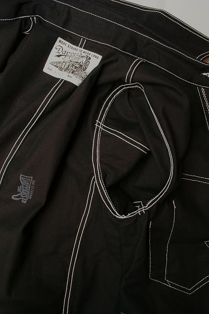 Dapper's (ダッパーズ)　カバーオール　1344　"Classical Railroader Coverall Jacket"　ブラックウォバッシュ・ロープストライプ