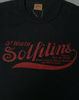 DELUXEWARE (デラックスウエア)　半袖Tシャツ　SDL-2002　"SOLFILINE"　ブラック