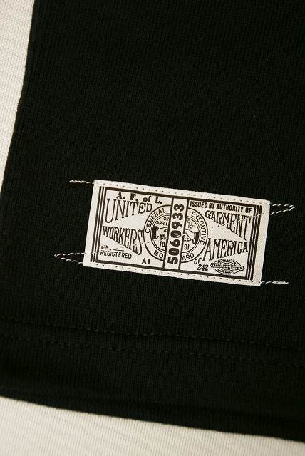 Dapper's (ダッパーズ)　ボーダーTシャツ　1247　"Three Lines Border Print Crewneck Tee"　ブラック/ワインレッド